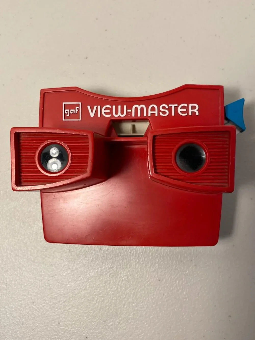 1976 View Master Model G GAF Corp Portland Red White Blue Triangle Knob Made USA